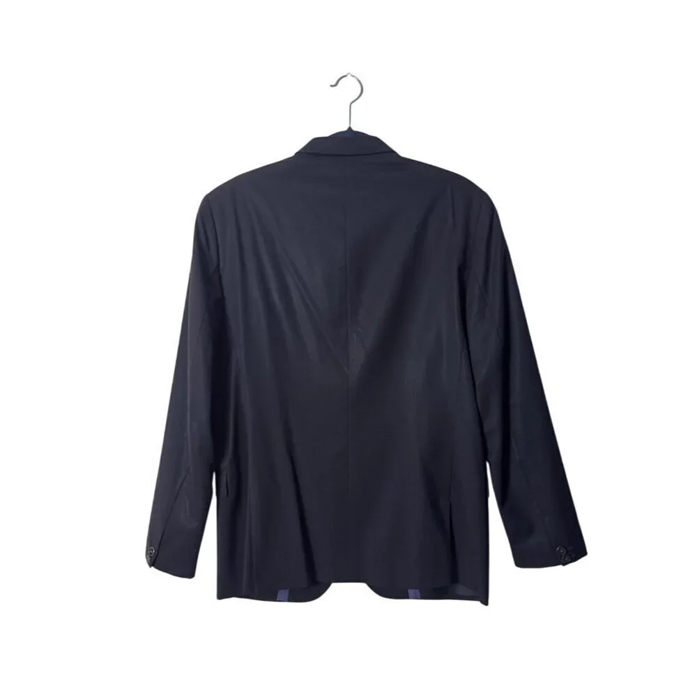 IKKS Pure Edition Mens Navy Blazer Jacket Size 54 100% Polyester